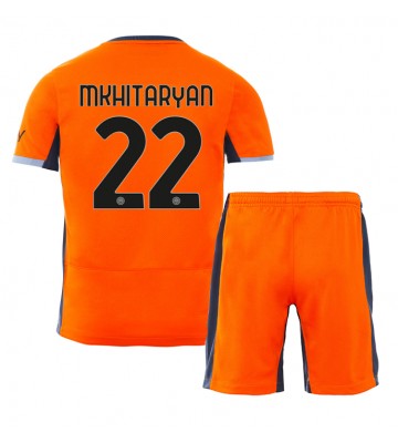 Inter Milan Henrikh Mkhitaryan #22 Koszulka Trzecich Dziecięca 2023-24 Krótki Rękaw (+ Krótkie spodenki)